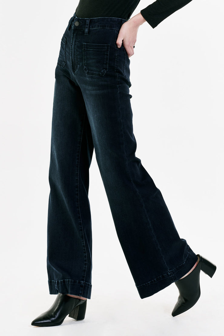 Dear John 'Fiona' Wide Leg Super High Rise Jeans in Breakwater | Dusty  Diamonds Boutique